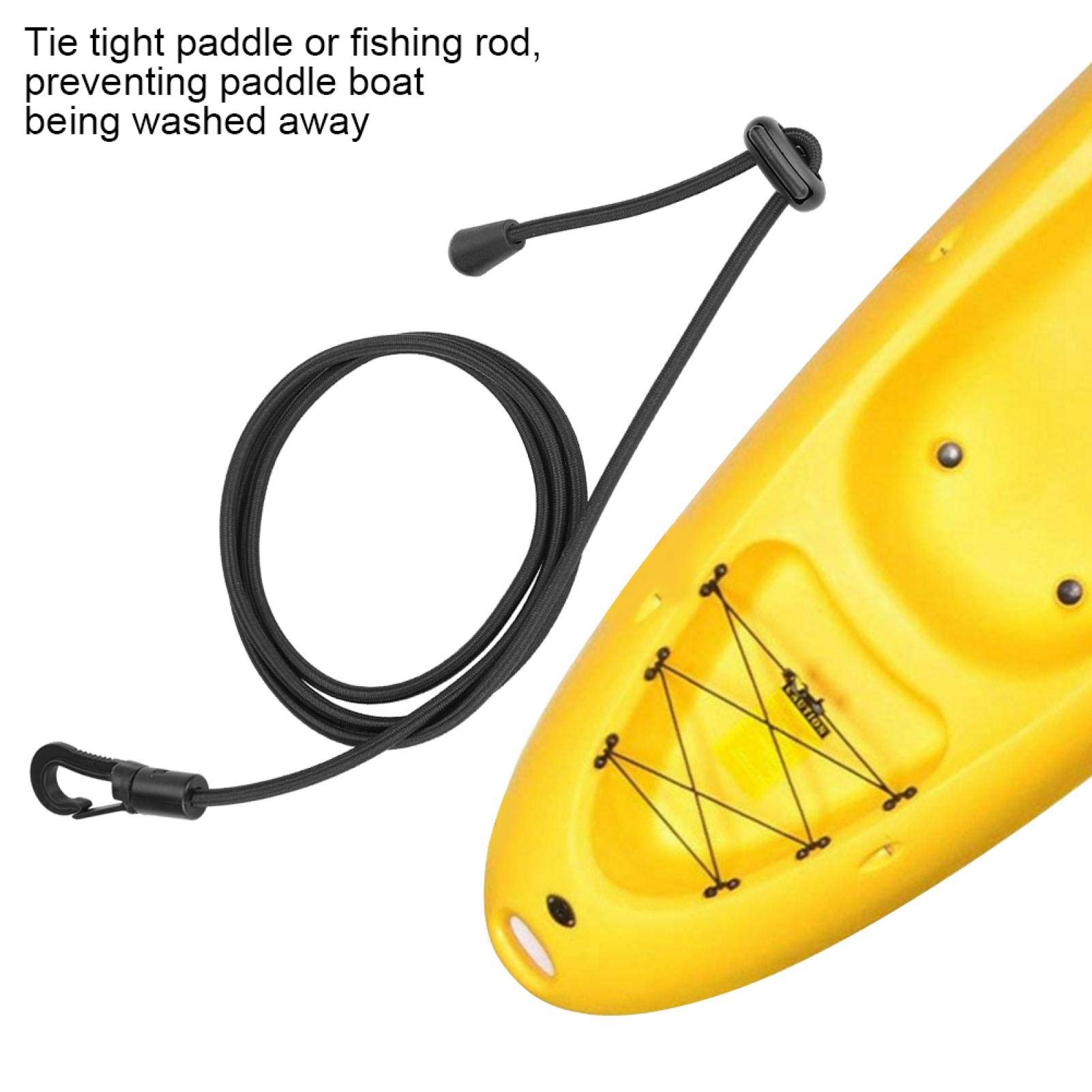 Kuuleyn Guinzaglio Pagaia Kayak Elastico Nero 120 cm 2 Pezzi