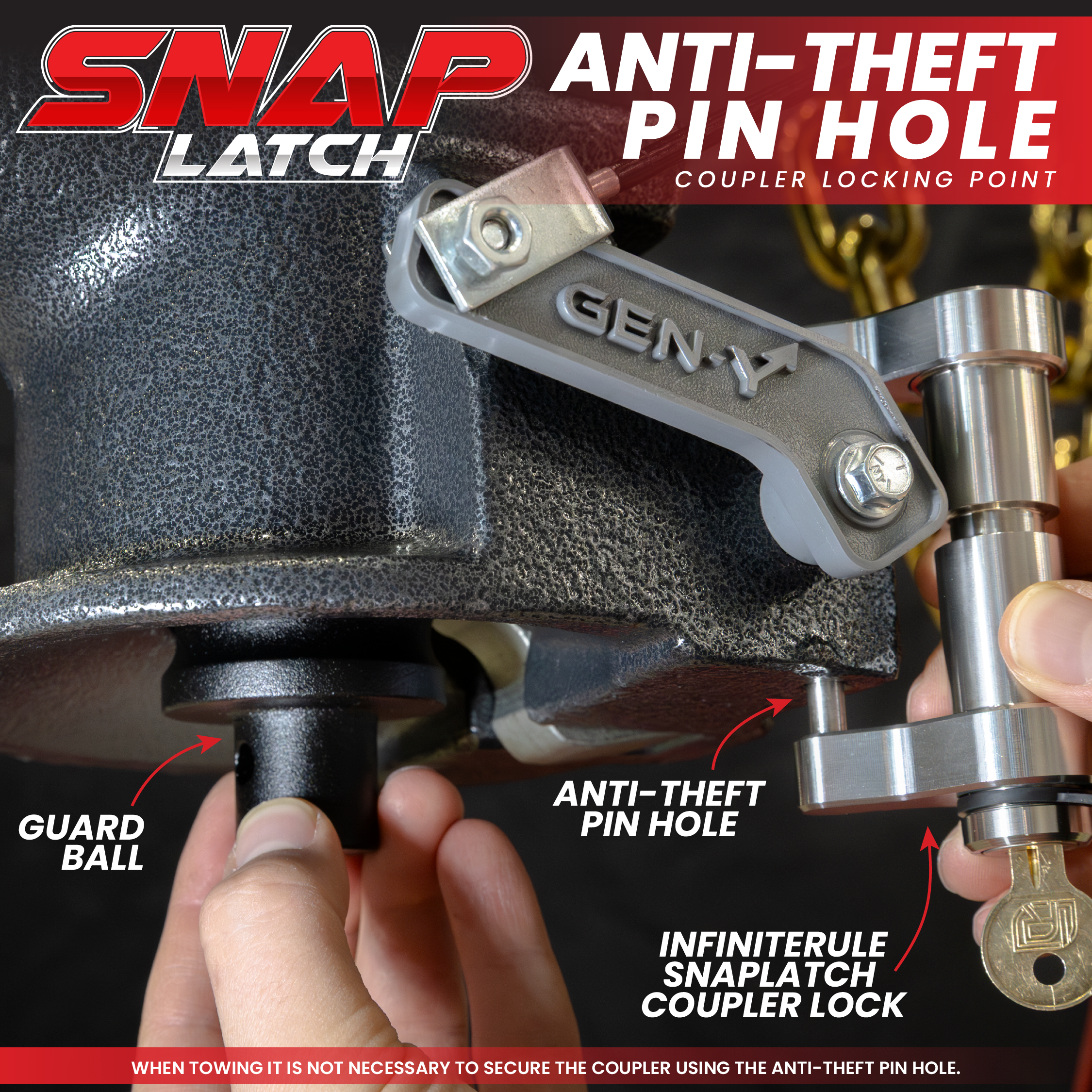 GEN-Y Hitch Guard Ball sfera antifurto SnapLatch