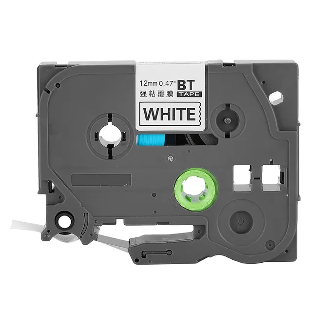 Kuuleyn TZe-231 Nastro Etichette Laminato Nero su Bianco 12mm