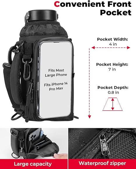 KEMIMOTO Borsa Portaborraccia 40 oz Tracolla 600D