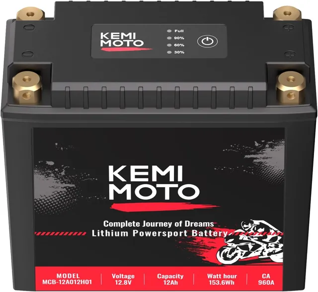 KEMIMOTO YXT20L-BS Batteria Moto 12V 12Ah LiFePO4 960A