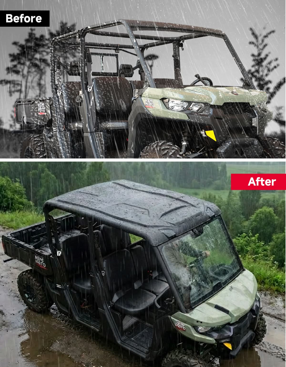 Kemimoto Defender MAX tetto rigido 4 pezzi antipioggia