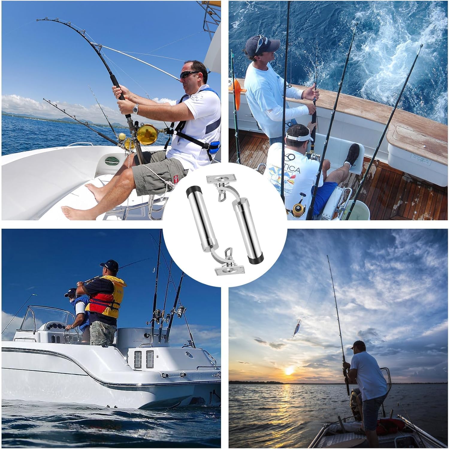 Kuuleyn portacanna barca inox 360 gradi