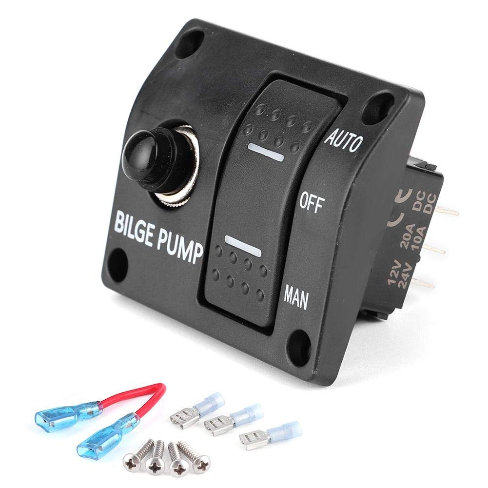 Kuuleyn Interruttore Pompa Sentina 3 Vie 12V 24V LED