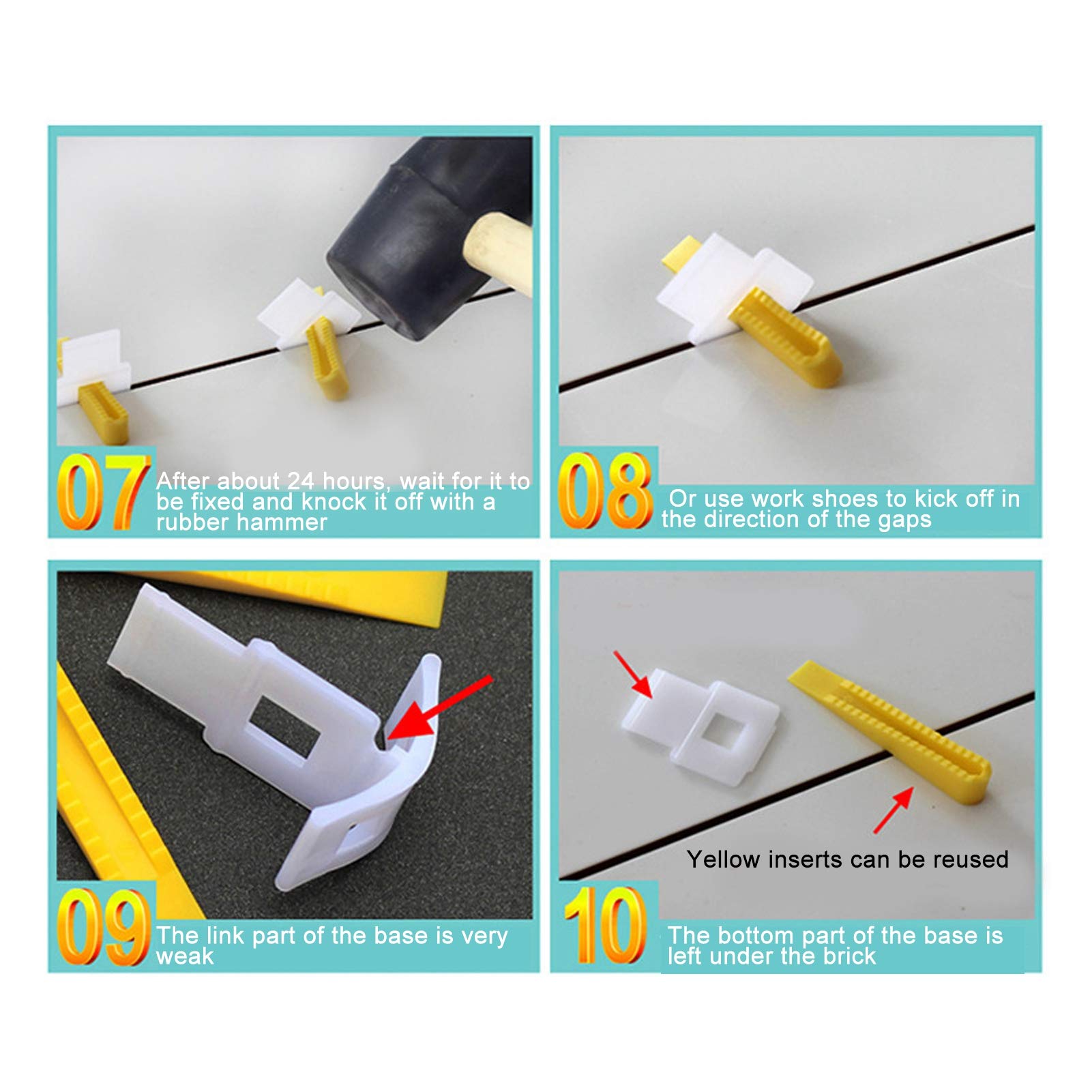 Kuuleyn cunei livellamento piastrelle HDPE 100 pezzi piano