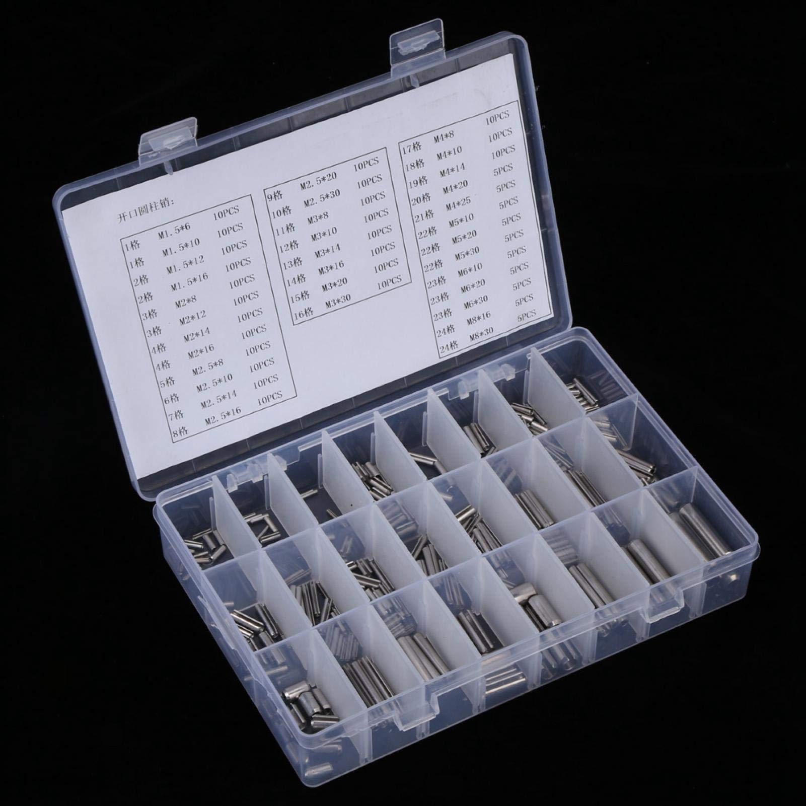 Kuuleyn Set 280 spine elastiche inox M1.5-M8 con scatola