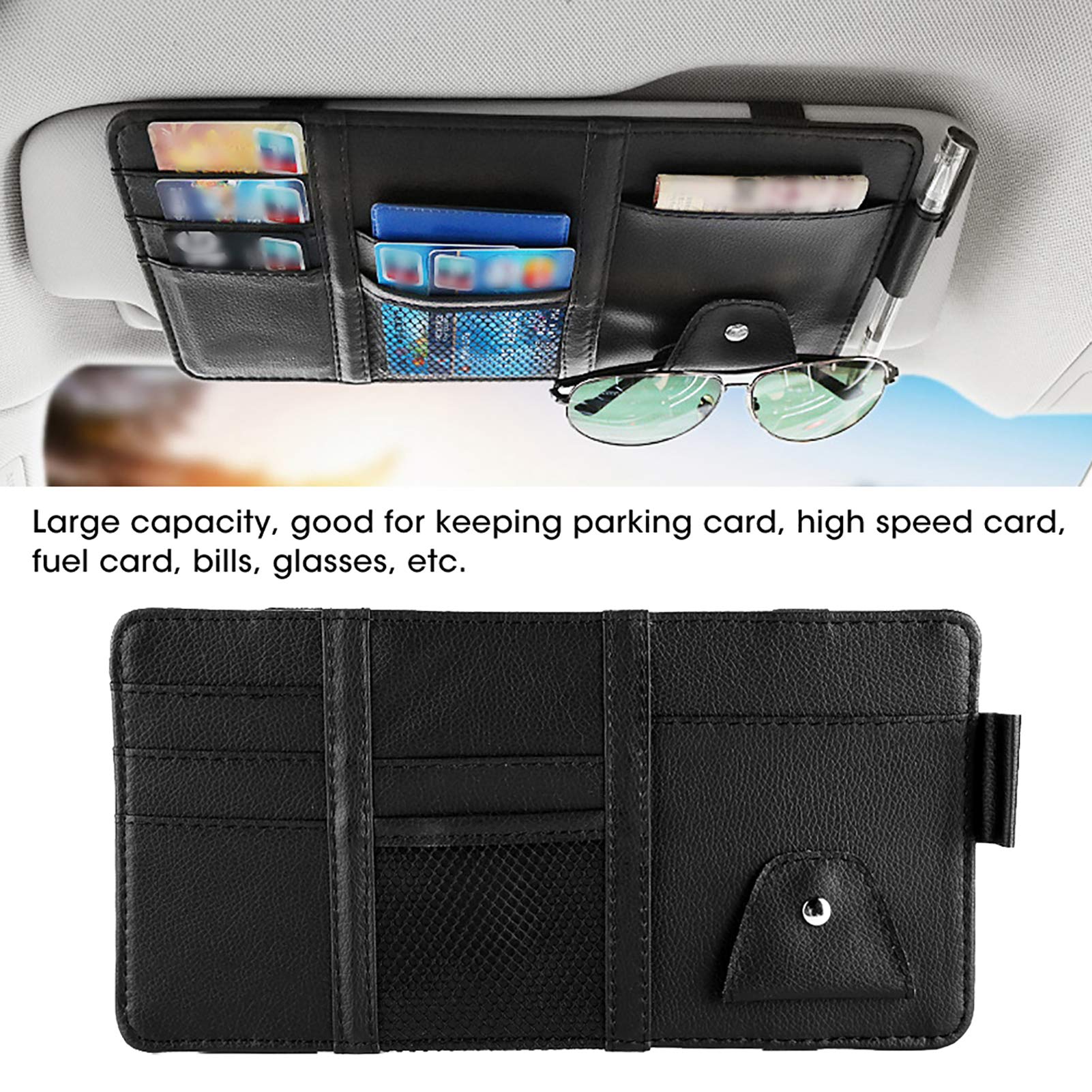 Kuuleyn organizer visiera parasole 310x150mm pelle PU nero