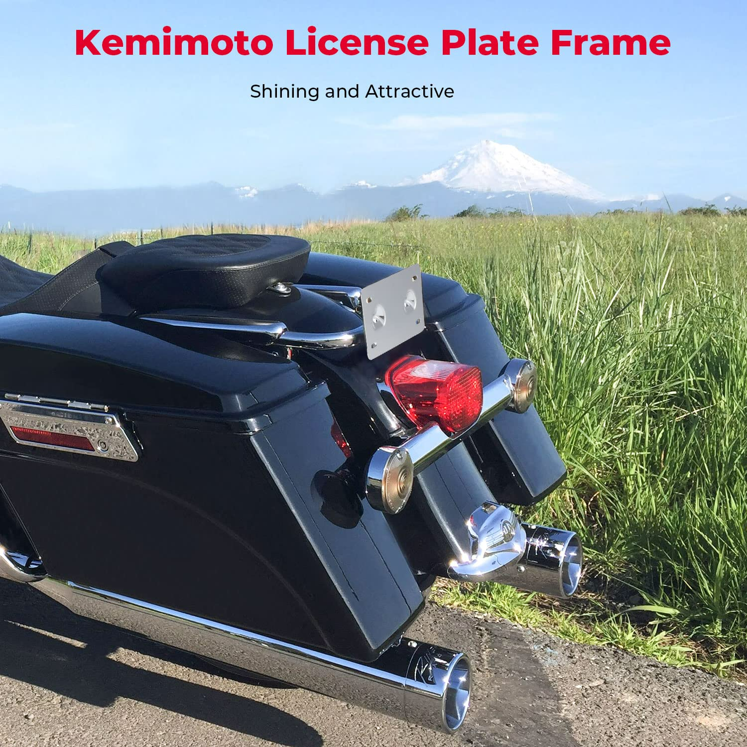 KEMIMOTO F1808-01001SL portatarga moto alluminio reclinato