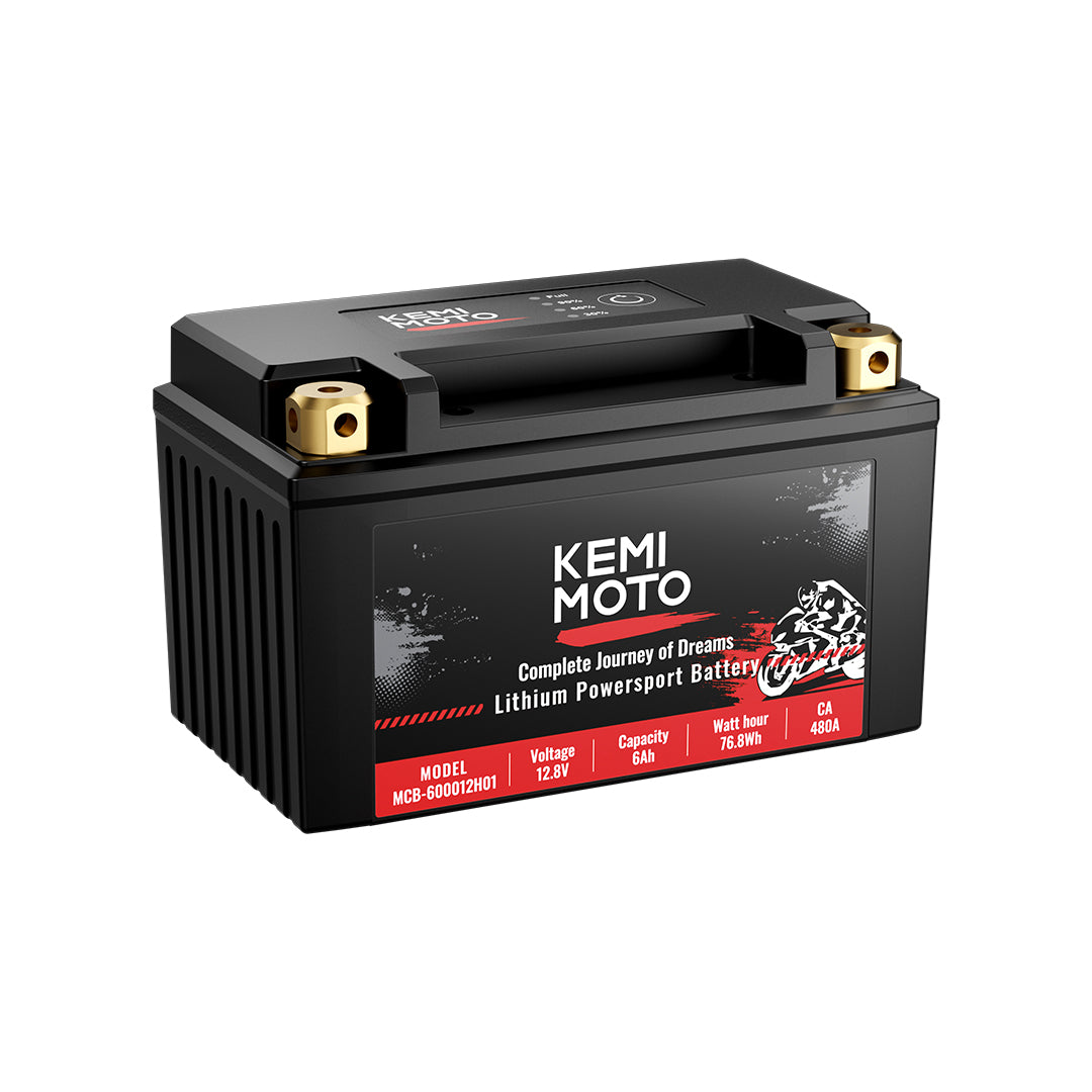 Kemimoto F0412-00102BK batteria litio 12V 6Ah LiFePO4 moto quad