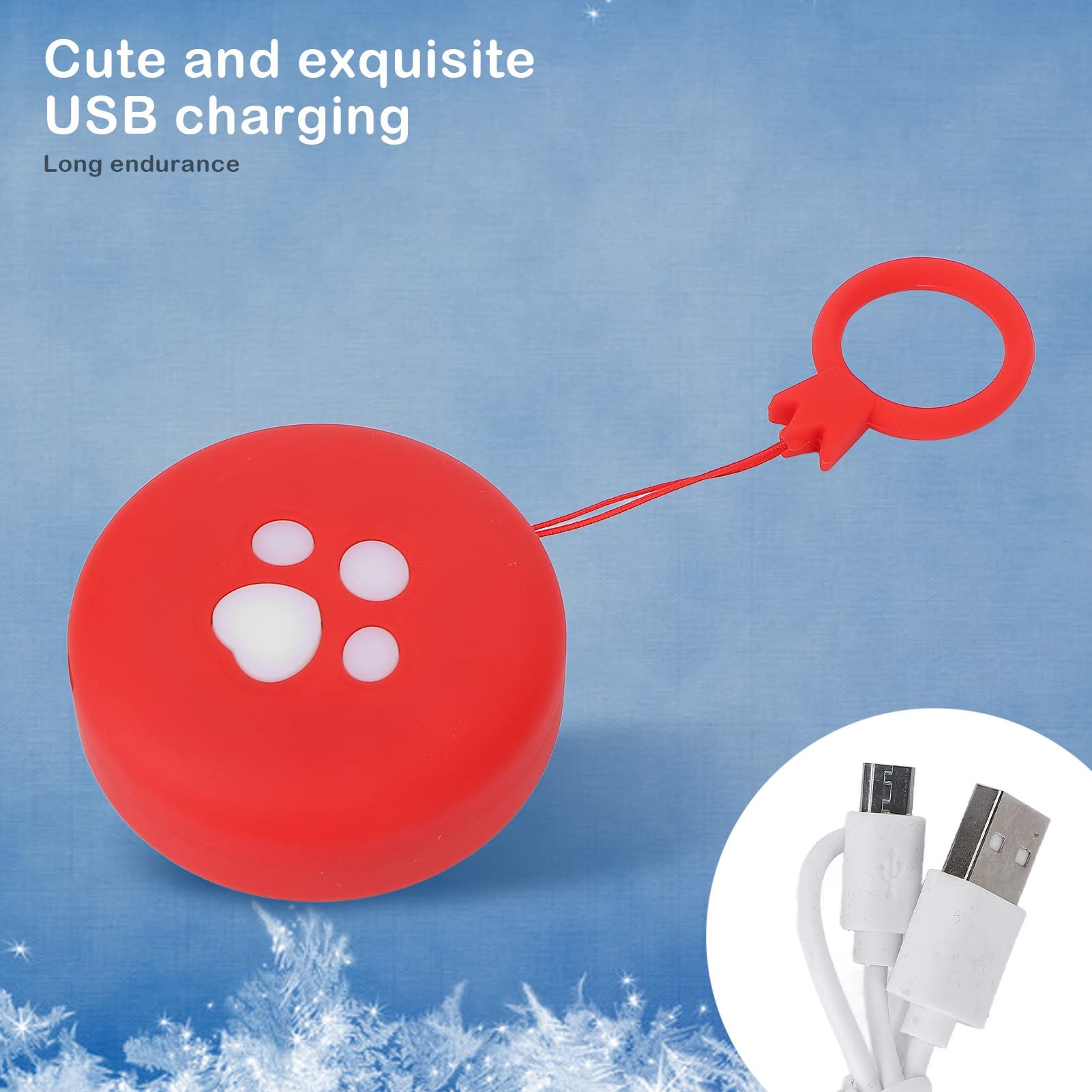 Kuuleyn Scaldamani Ricaricabile Gatto Rosso 2400mAh 3 Temperature