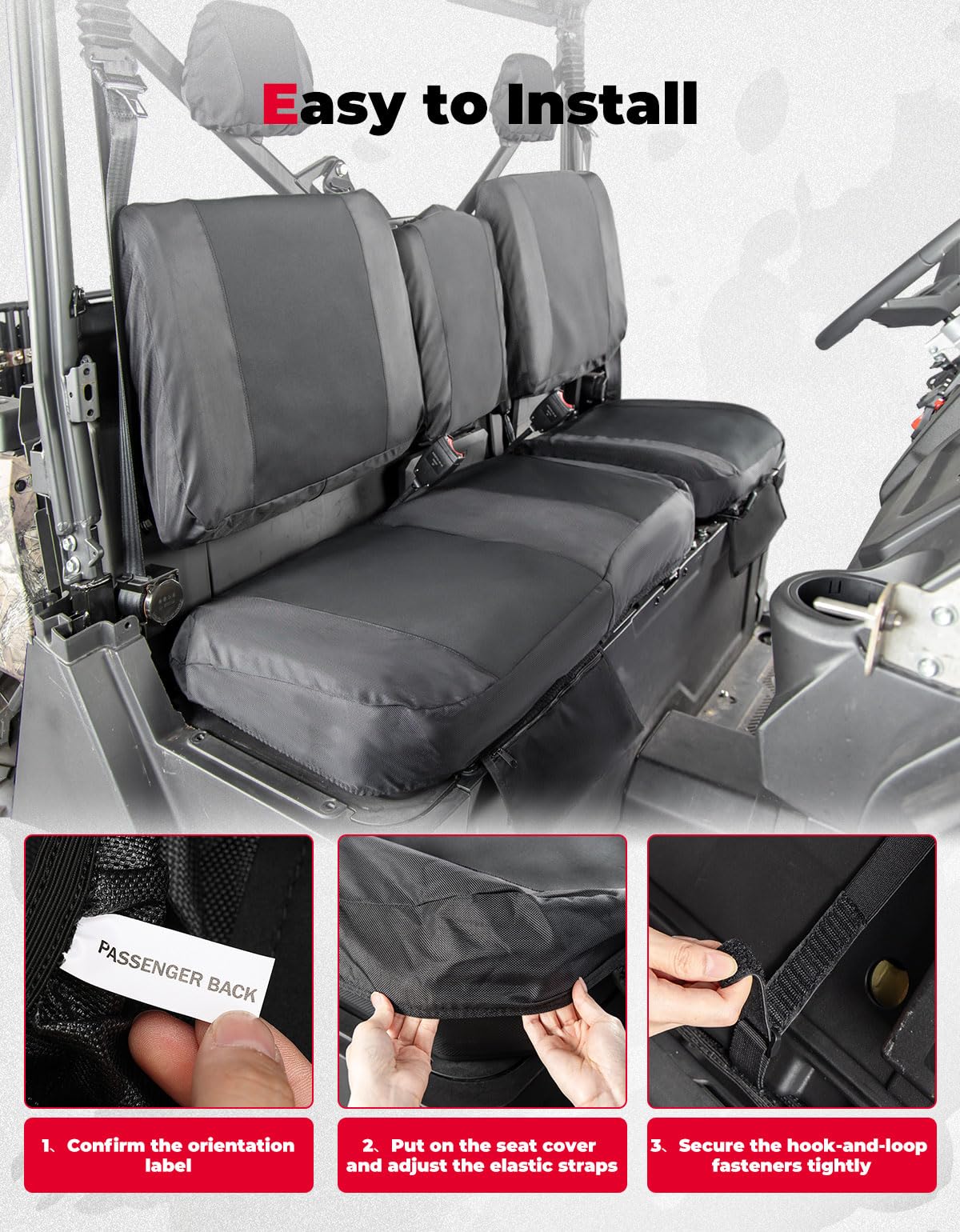 KEMIMOTO UForce 1000 coprisedili set 7 pezzi Oxford