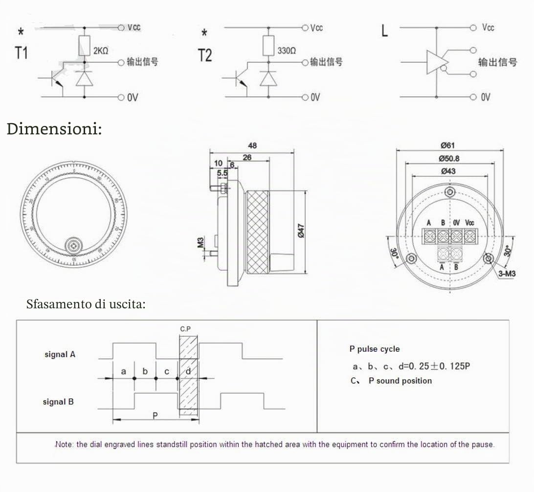 Kuuleyn encoder impulsi CNC volantino manuale 5V 60mm nero