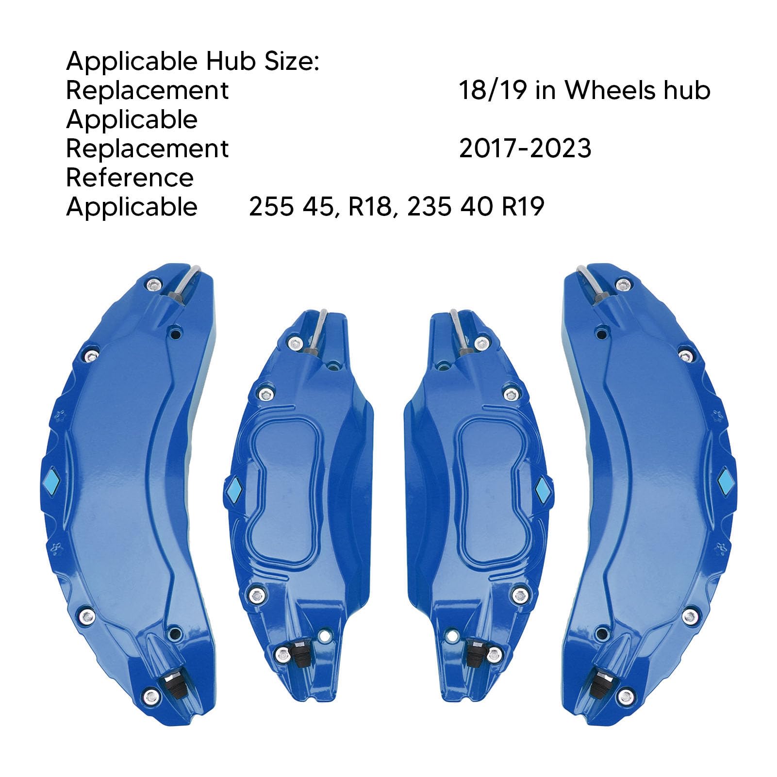 AOWINHIT copripinze freno alluminio blu 4 pz 18-19"