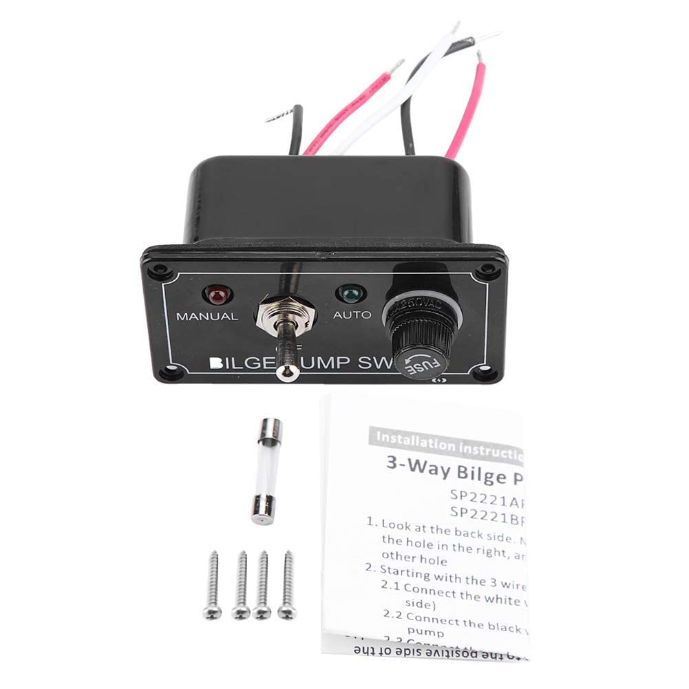Kuuleyn S3653 Pannello Interruttori Barca 12V Nero