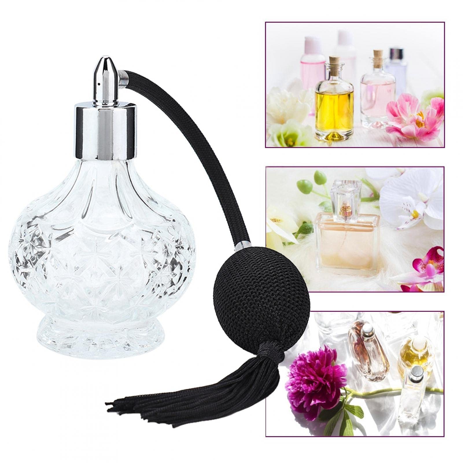 Kuuleyn Flacone Profumo Vetro Atomizzatore 80 ml Retro