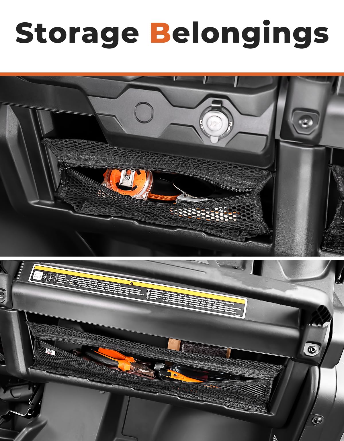 Kemimoto Reti Cruscotto Can-Am Defender 2 Pezzi Nylon