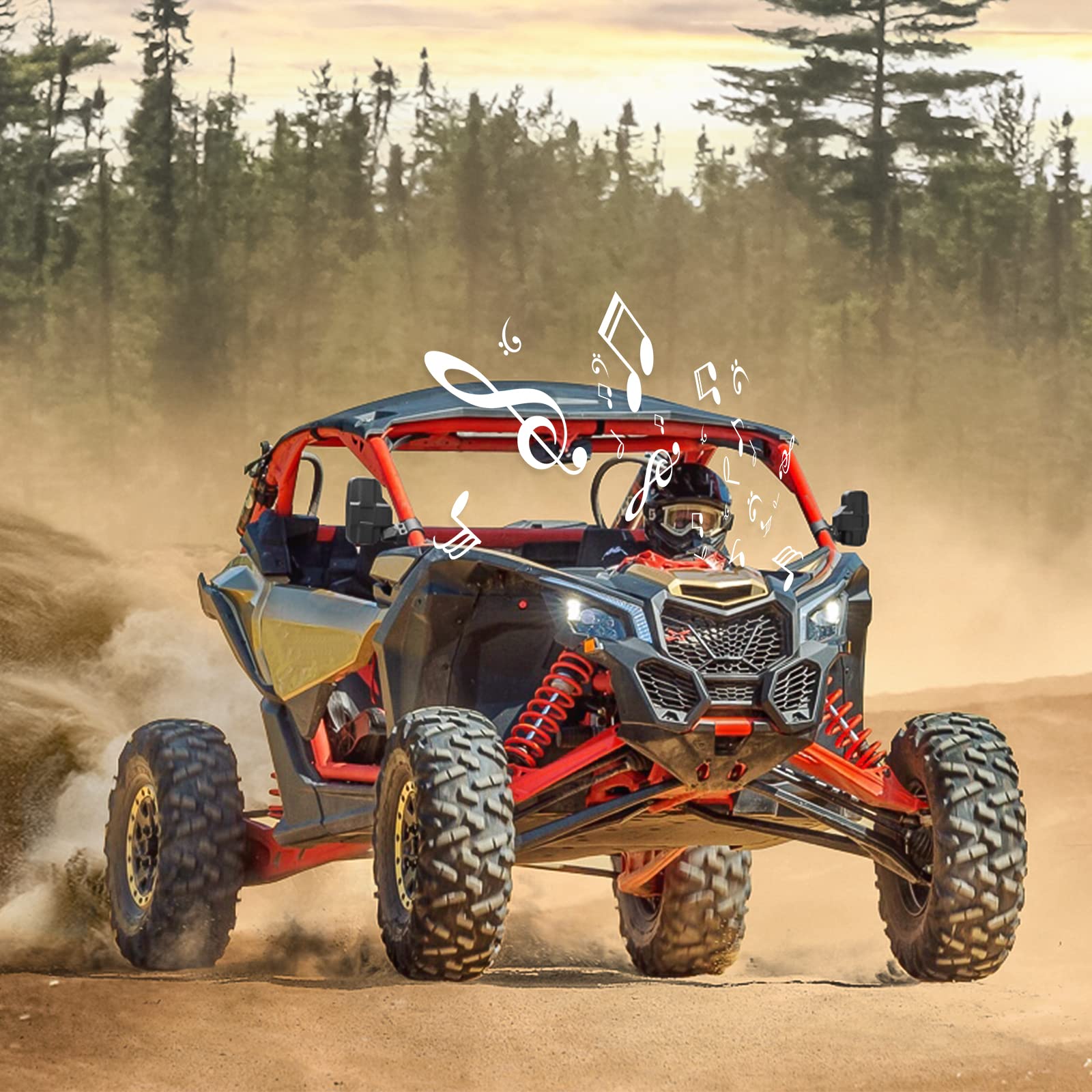KEMIMOTO Maverick X3 supporti altoparlanti cruscotto 6,5 pollici