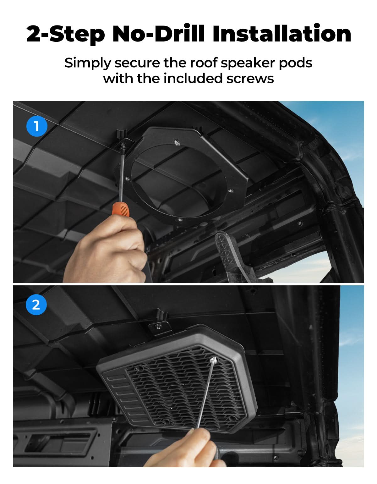 Kemimoto Ranger XP 1000 supporti casse posteriori ABS