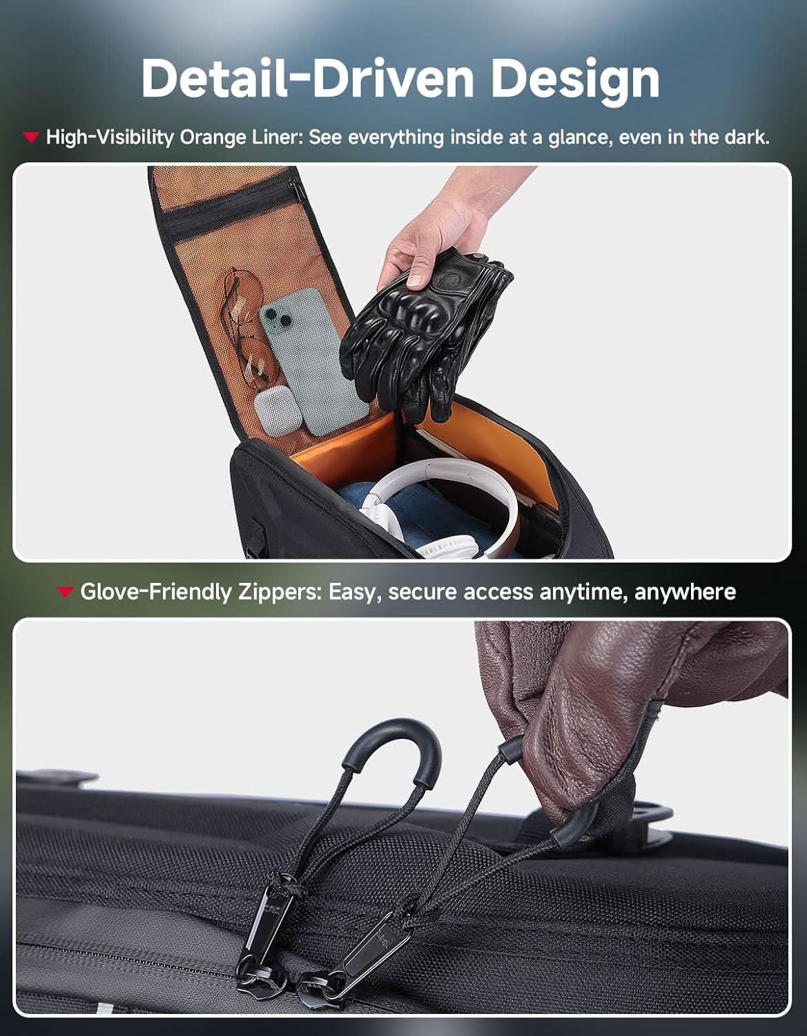 KEMIMOTO Borsa posteriore moto impermeabile 13L guscio rigido