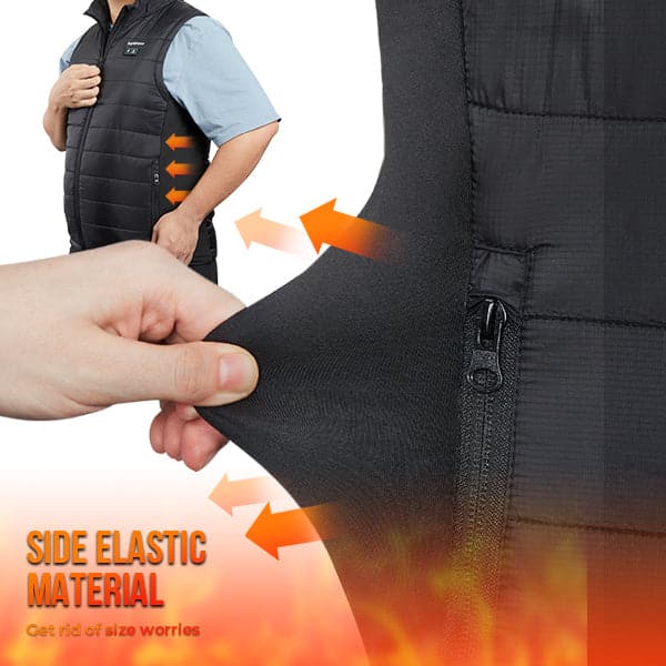 KEMIMOTO gilet riscaldato uomo con cappuccio nero taglia M