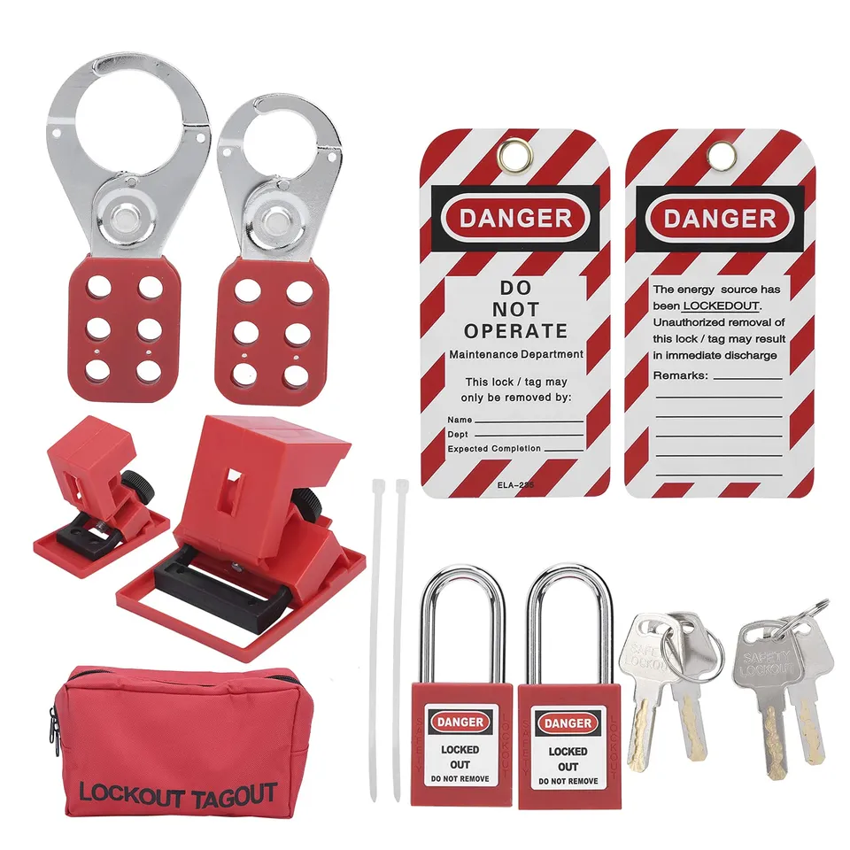 Kuuleyn Kit Lockout Tagout Elettrico Lucchetti Sicurezza con Borsa