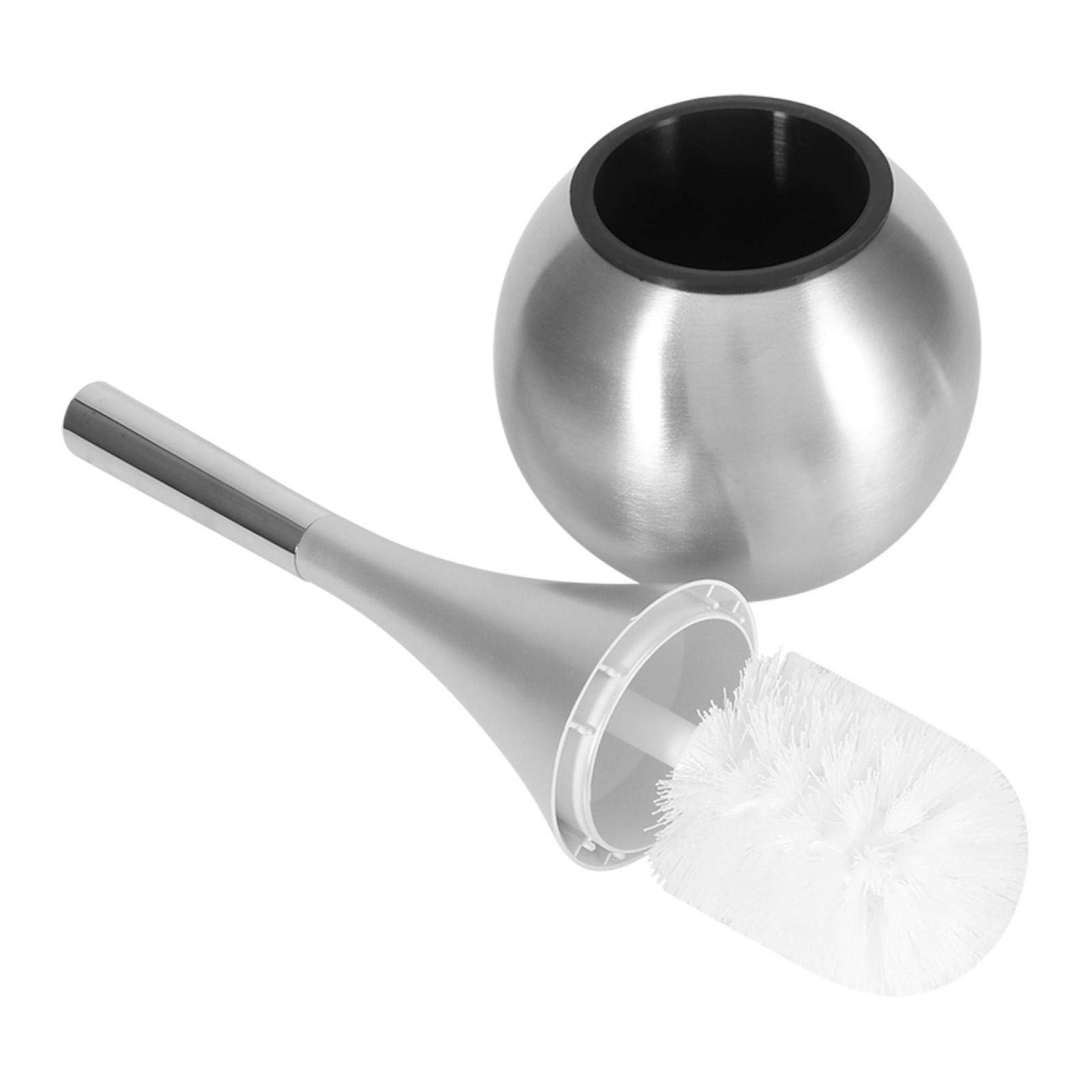 Kuuleyn scopino WC con base argento acciaio inox