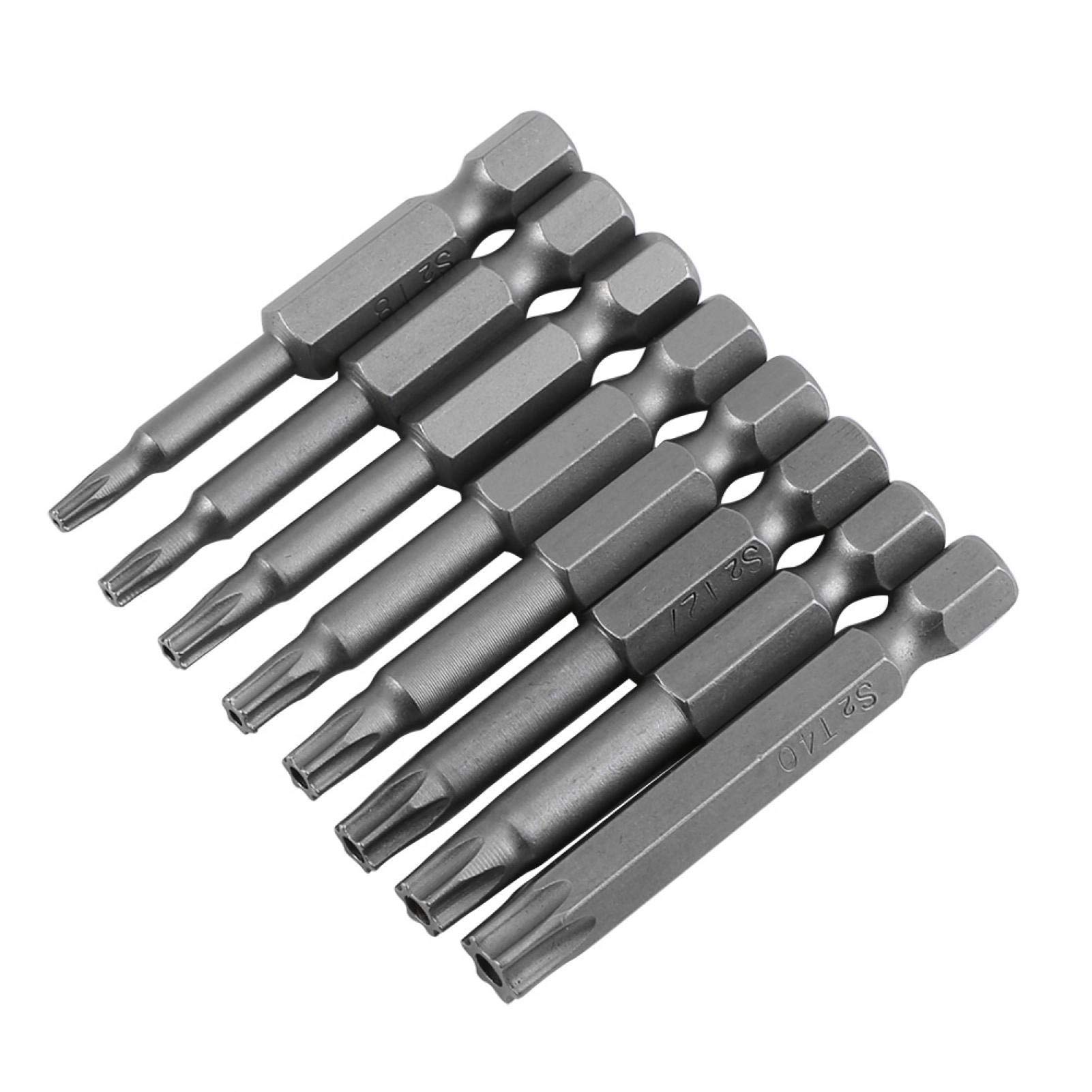 Kuuleyn Set Punte Torx T8-T40 50 mm S2 Magnetico 8 Pezzi
