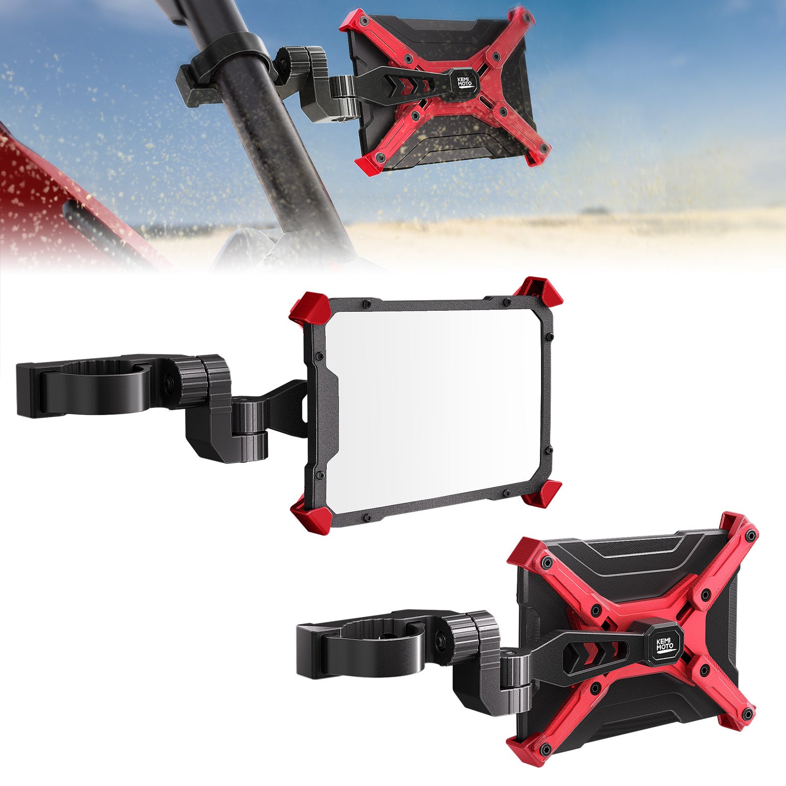 KEMIMOTO X specchietti UTV alluminio coppia neri