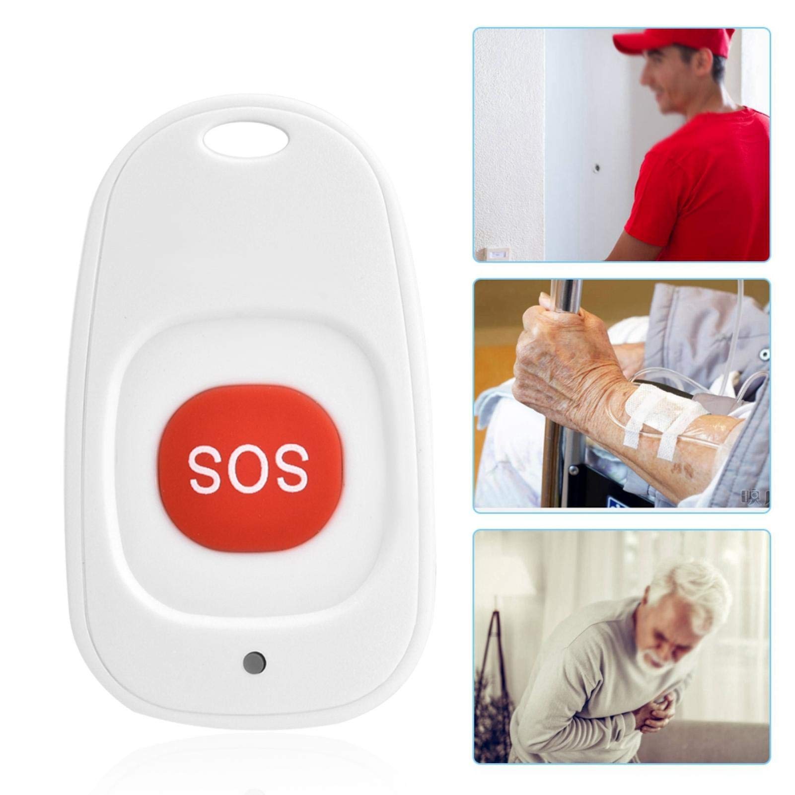 Kuuleyn Pulsante SOS Wireless 433 MHz Anziani Bianco