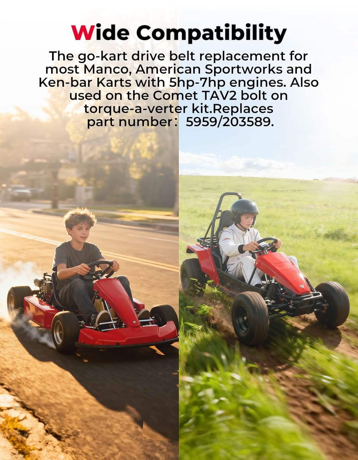 Kemimoto Serie 30 cinghia CVT go-kart 5 strati aramide
