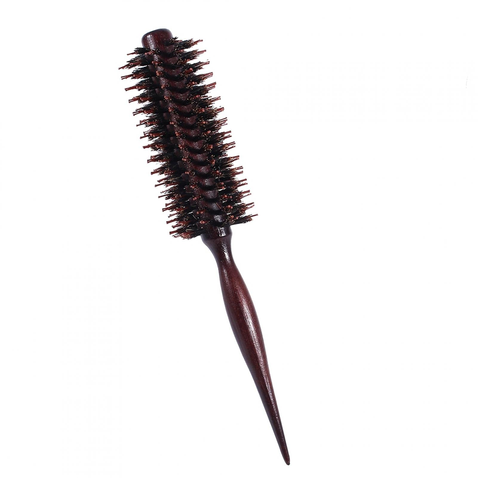 Kuuleyn Spazzola Rotonda Legno Capelli Ricci 20 cm