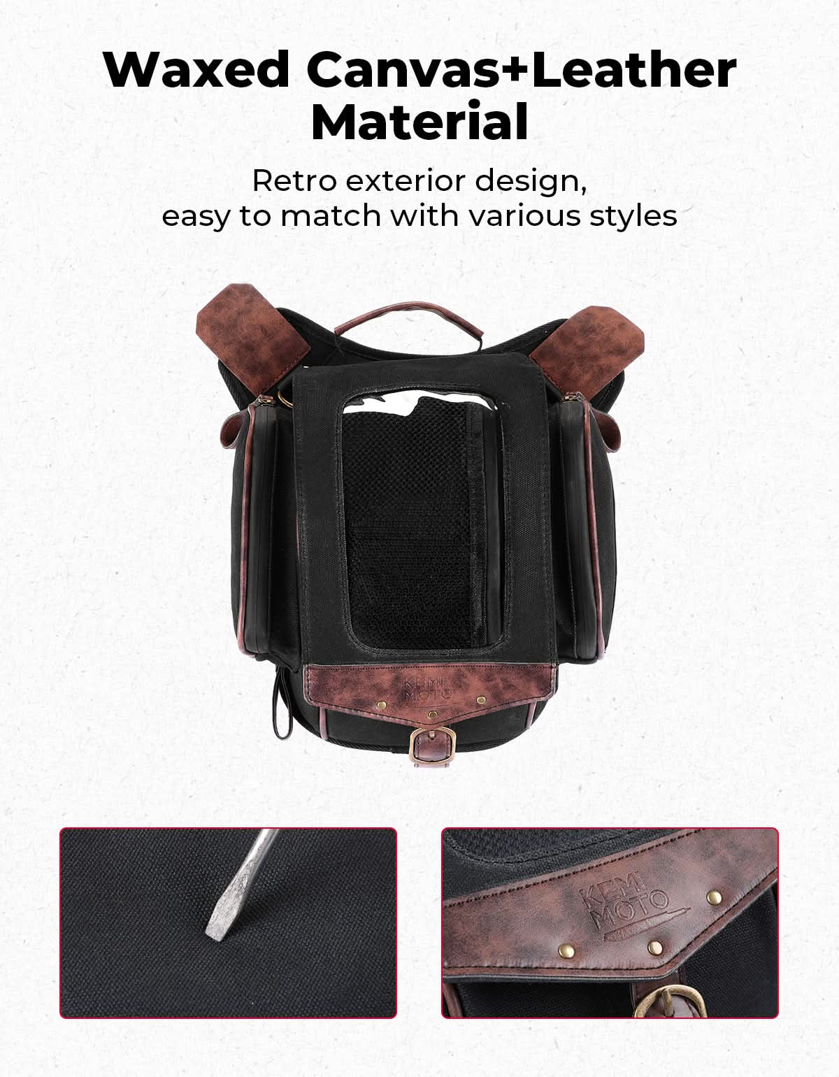 Kemimoto 8,5L borsa serbatoio moto espandibile touch