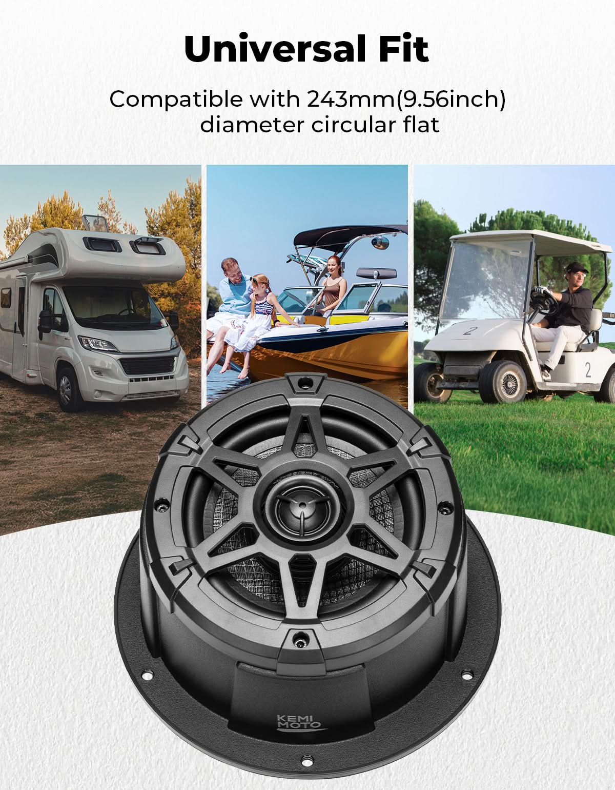 Kemimoto pods casse 6.5 pollici IPX5 200W