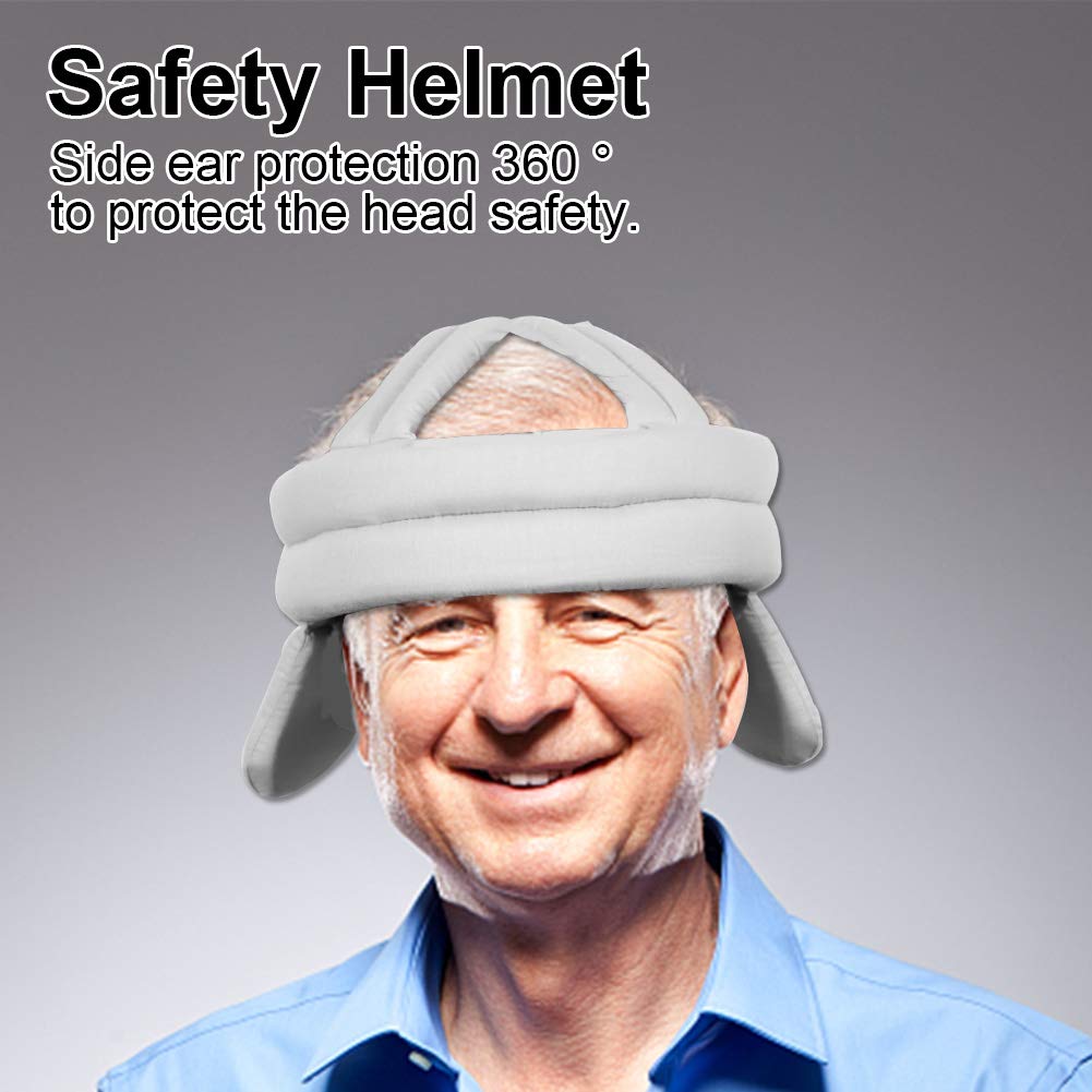 Kuuleyn Casco Protettivo Anziani Grigio Chiaro Paraorecchie