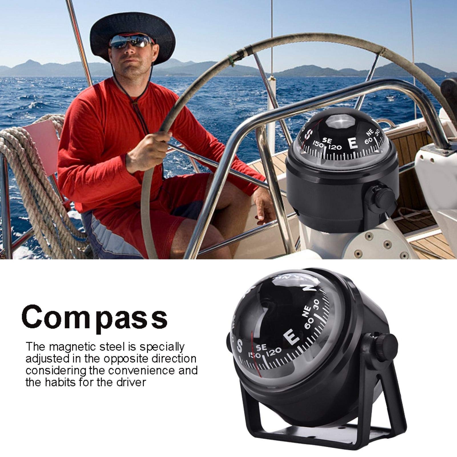 Kuuleyn Bussola Barca Marina Nera Visione Notturna