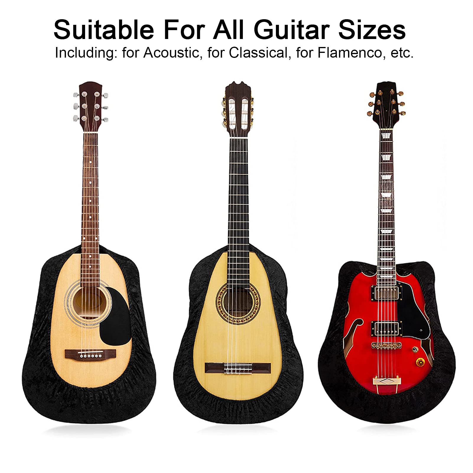 Kuuleyn cover chitarra antipolvere flanella nera acustica