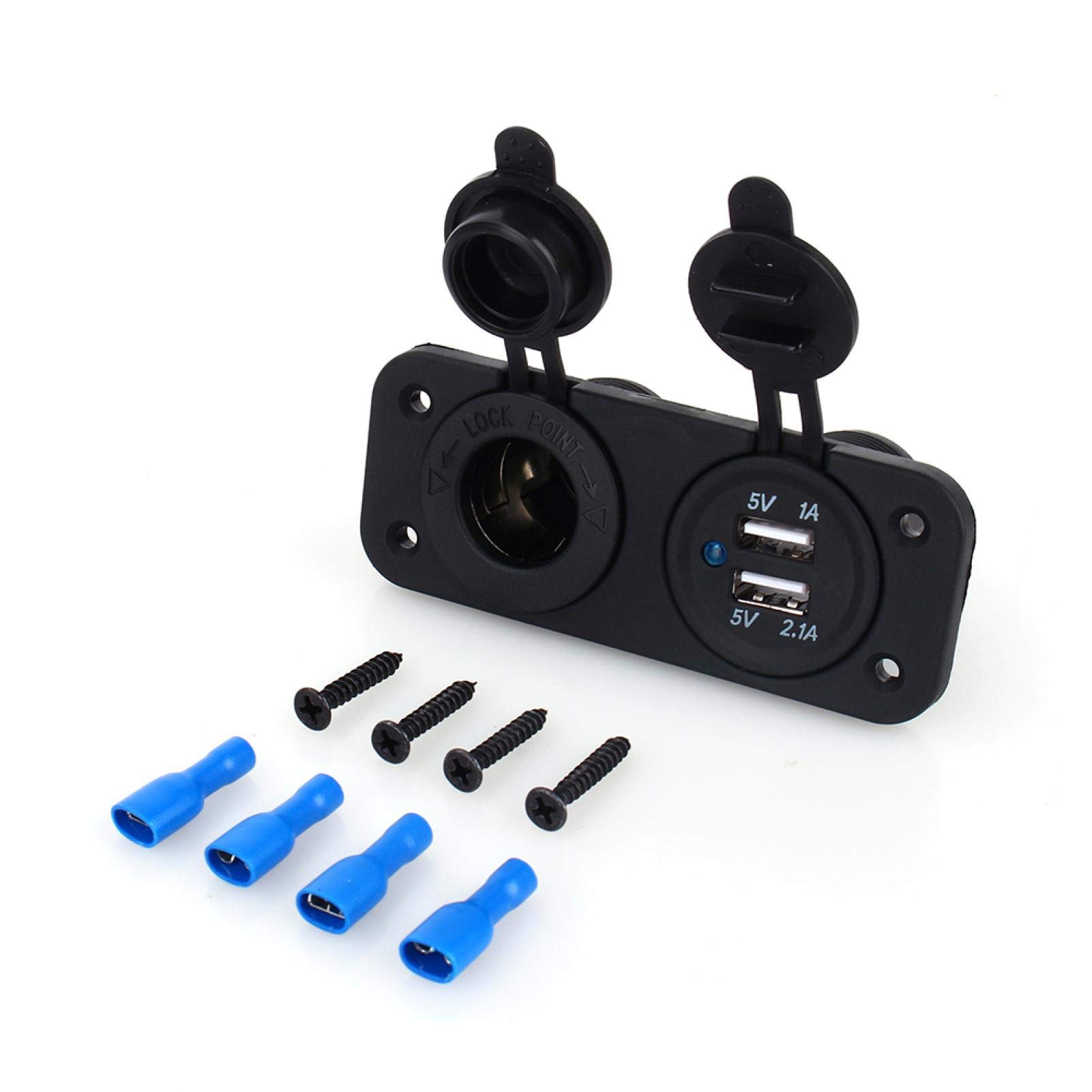 Kuuleyn Sdoppiatore Accendisigari Auto Doppio USB 12V
