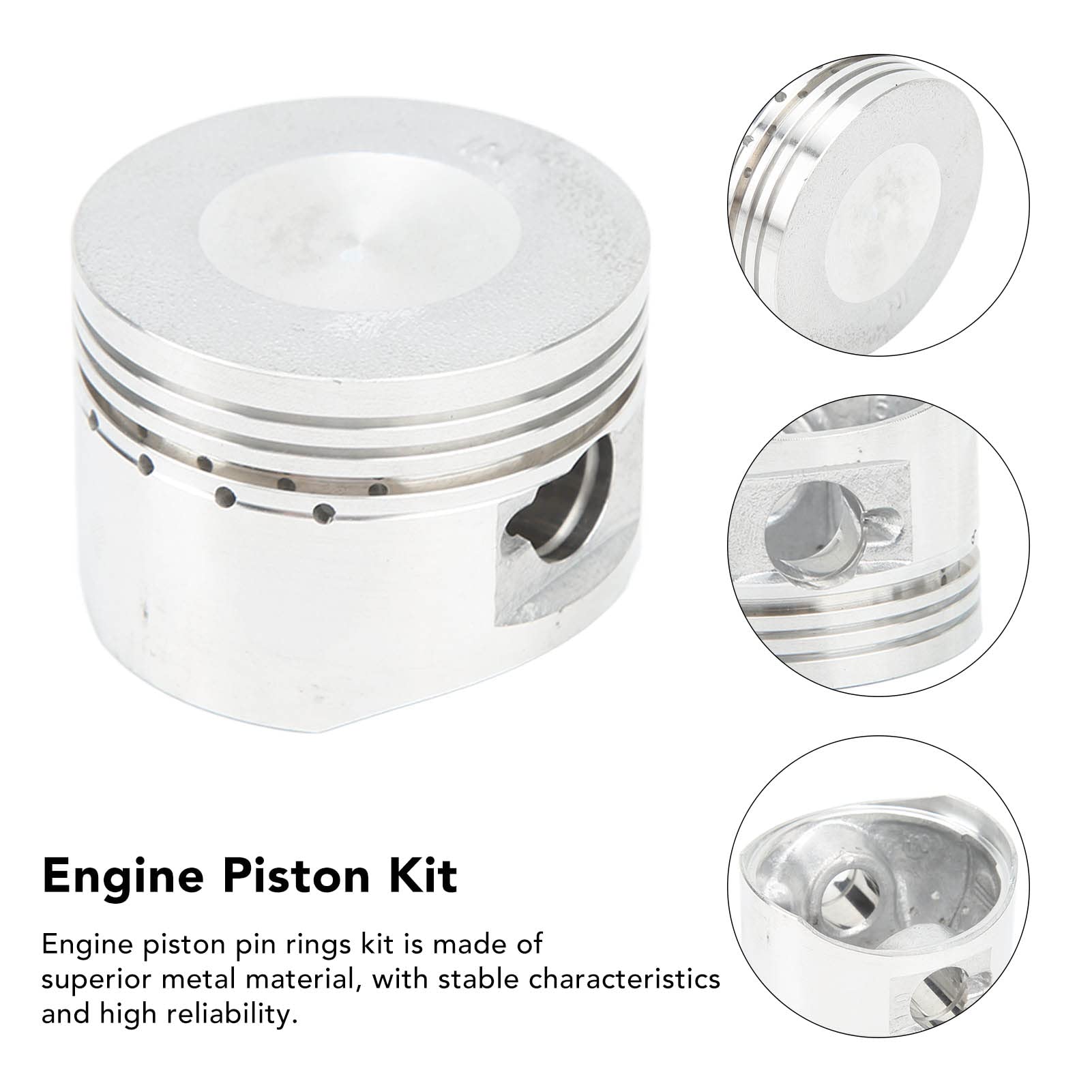 AOWINHIT Kit Pistone 52,4 mm Fasce Elastiche 110 125 4T