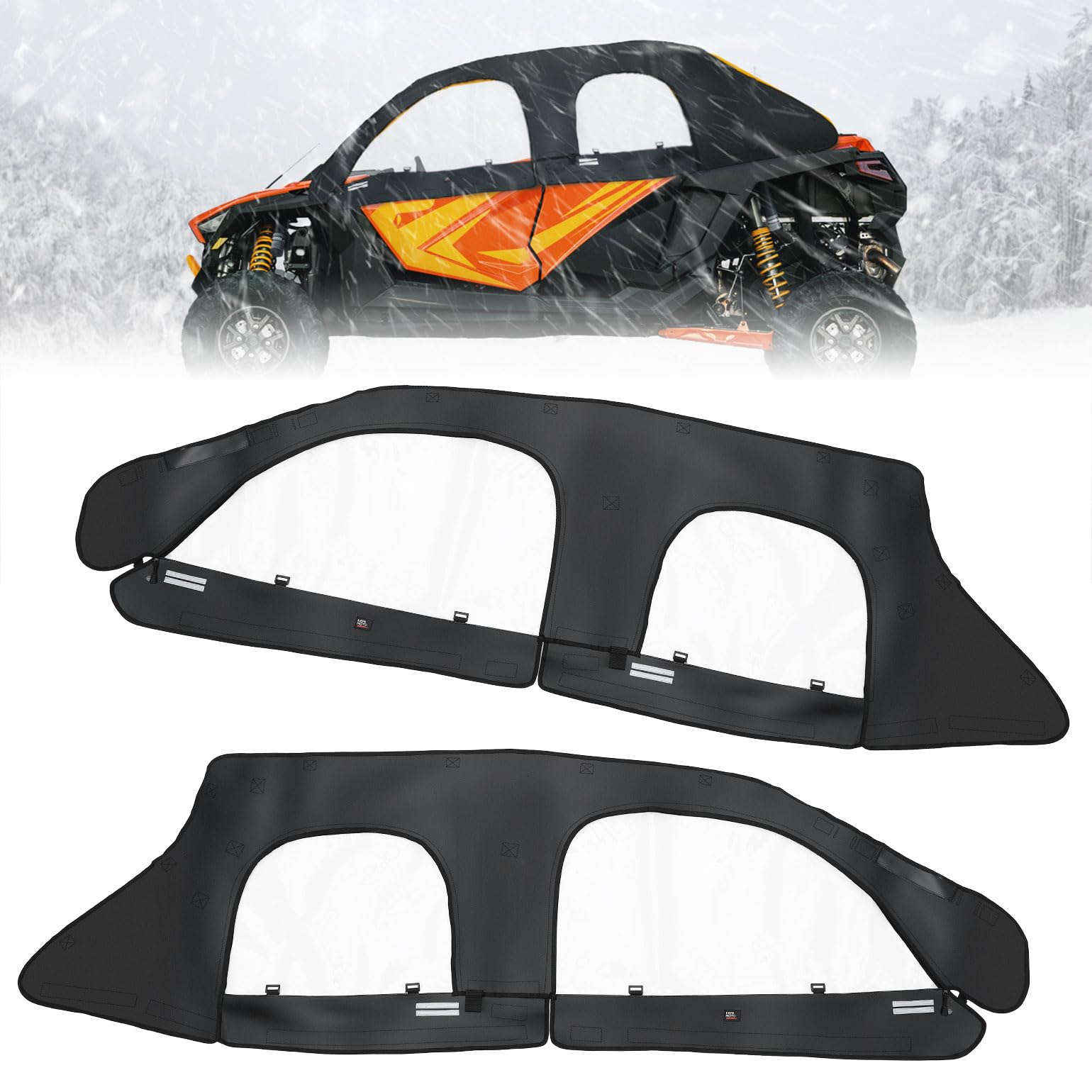 KEMIMOTO Porte Superiori Morbide RZR PRO XP 4 Nere
