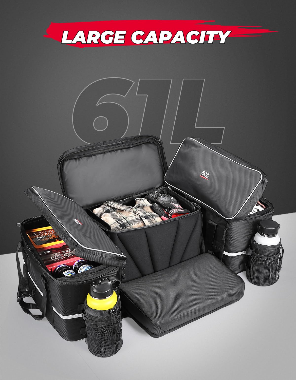KEMIMOTO borsa cargo ATV 74L con borsa frigo impermeabile