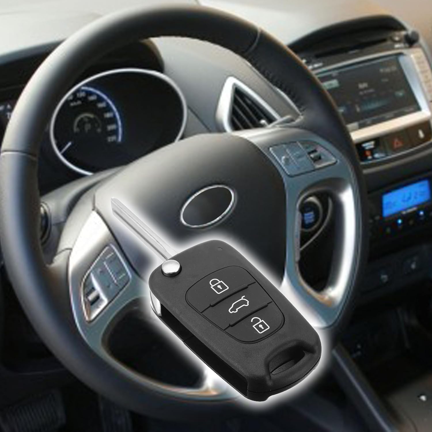 Kuuleyn Pulsantiera Chiave Auto 3 Tasti Kia 5 Pezzi