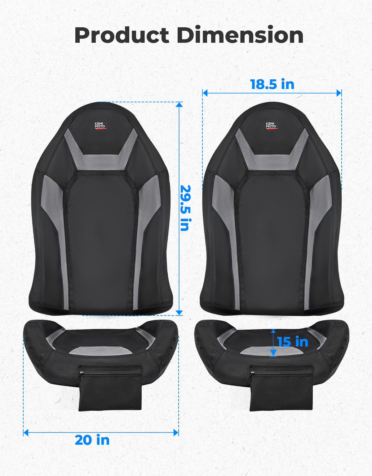 Kemimoto coprisedili RZR XP 1000 impermeabili 1680D