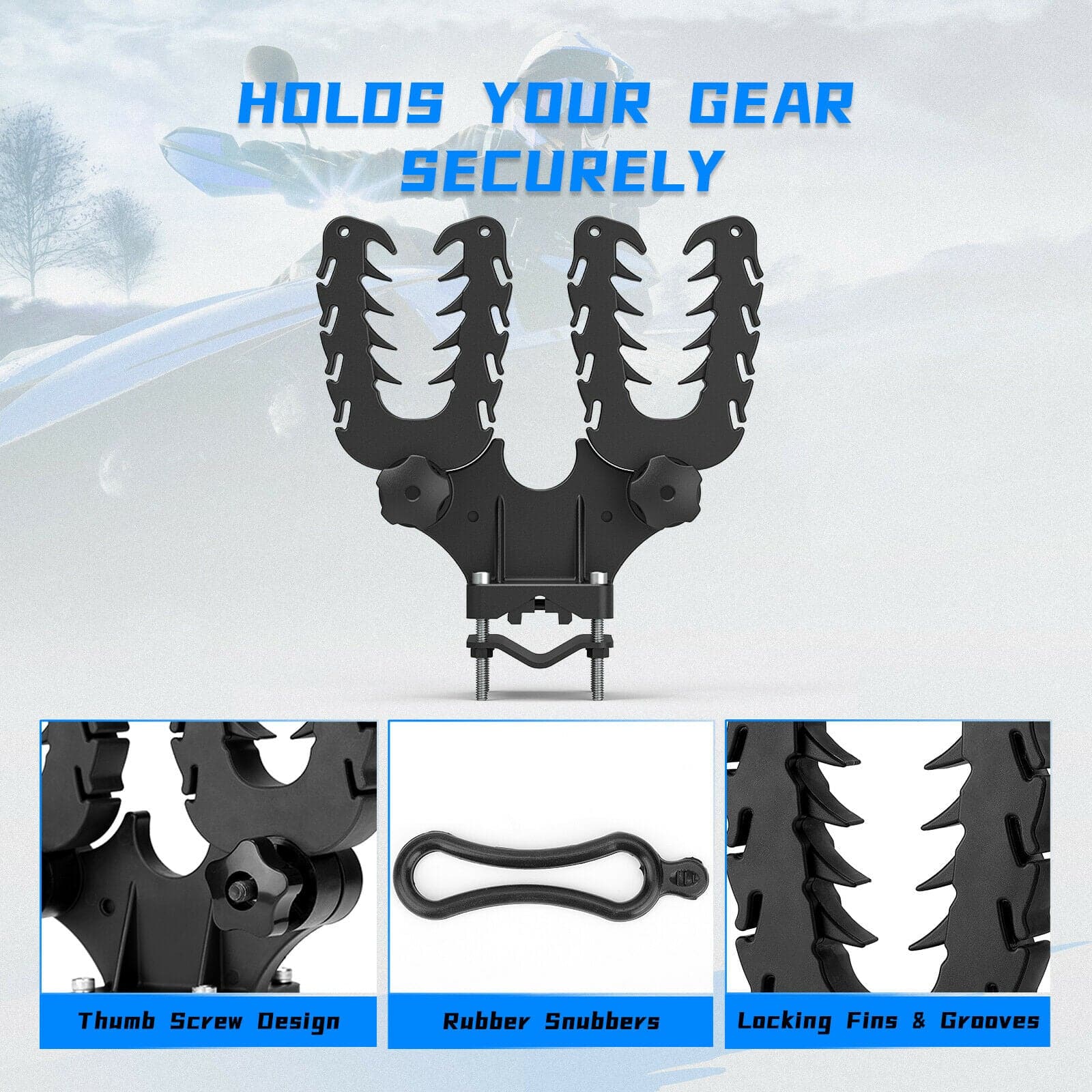 Kemimoto supporto a U doppio per ATV UTV barre 23-51 mm 20 kg