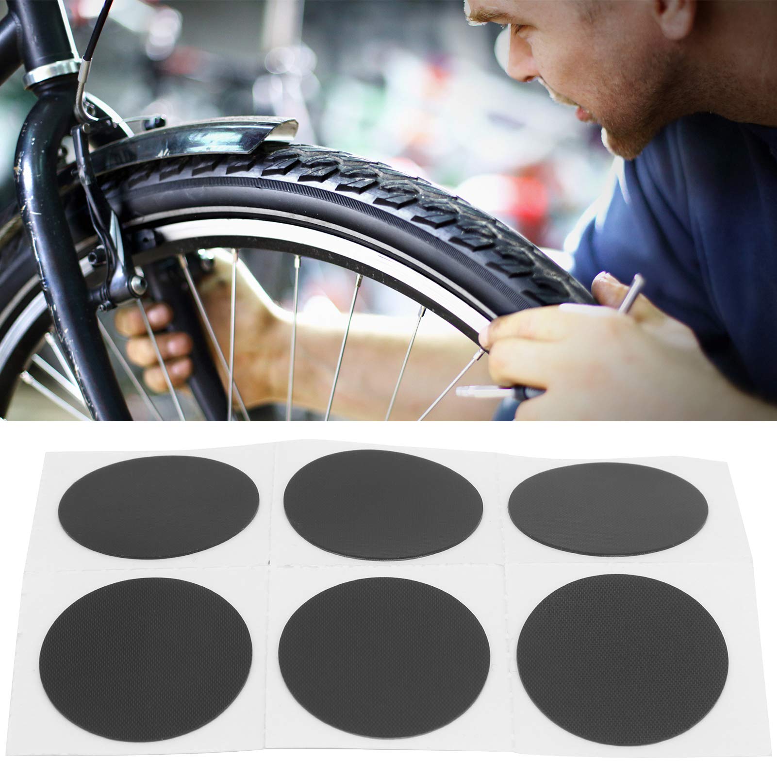 Kuuleyn Kit Riparazione Bici 6 Toppe Senza Colla