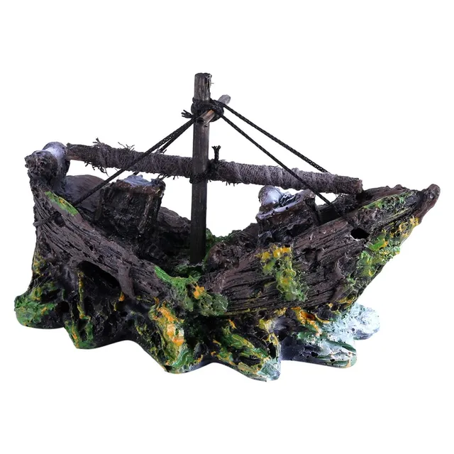 Kuuleyn decorazione acquario resina relitto 13 cm