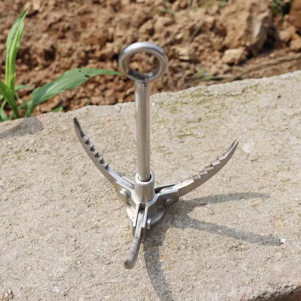 Kuuleyn Rampino Acciaio Inox 3 Artigli Pieghevole 350 kg