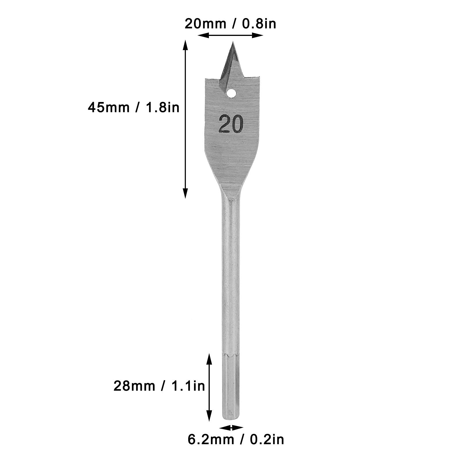 Kuuleyn Set 4 Punte a Paletta Legno 20 mm Acciaio