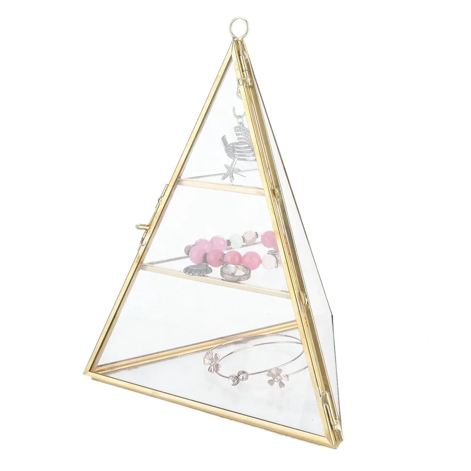 Hapivida Piramide 3 Livelli Portagioie Vetro 21 cm
