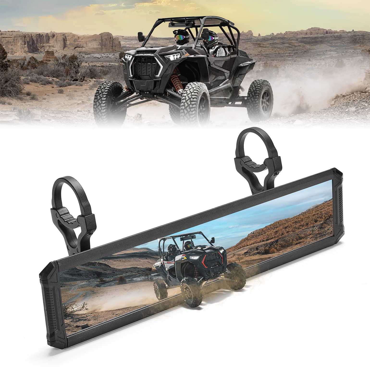 Kemimoto UTV specchietto retrovisore centrale 38 cm antivibrazione