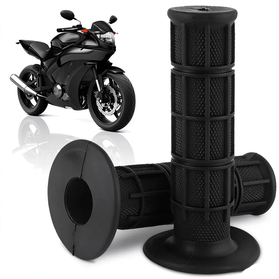 Hapivida Manopole Manubrio Moto 22 mm Nero Gomma Antiscivolo